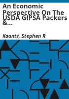 An_economic_perspective_on_the_USDA_GIPSA_Packers___Stockyards_Act_Rule_change