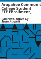 Arapahoe_Community_College_student_FTE_enrollment__performance_audit__August_2000