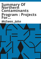 Summary_of_Northern_Contaminants_program___projects_for_2000_-_2001